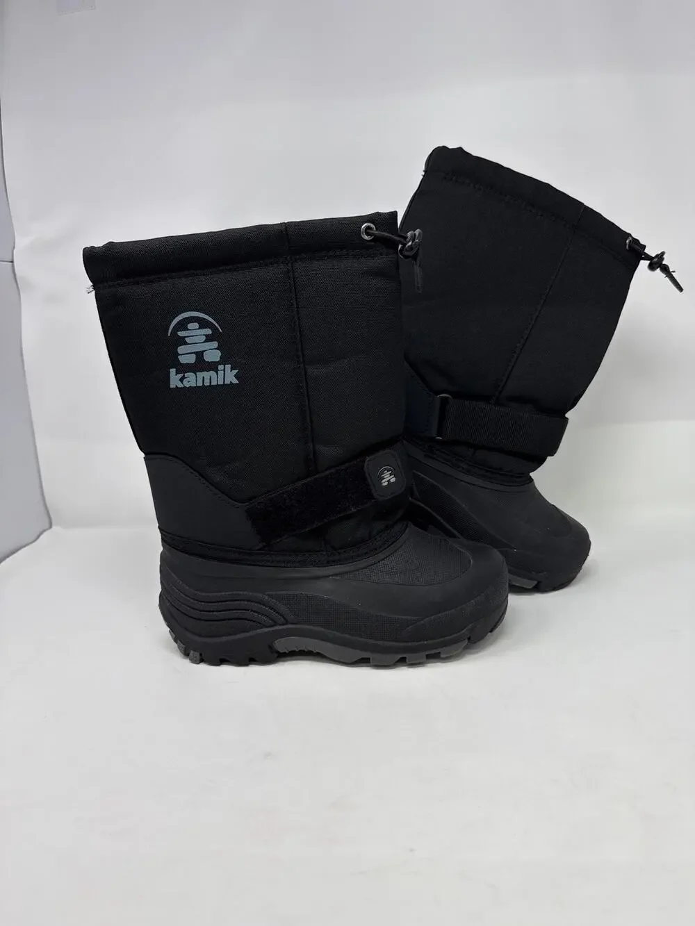 Kamik Waterbug Size 2 Kids Black Waterproof Insulated Winter Snow Boots -40F